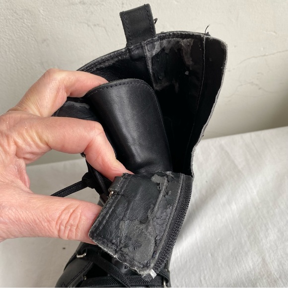 Zara Trafaluc Black Laced Military Style Boots - Picture 10 of 12